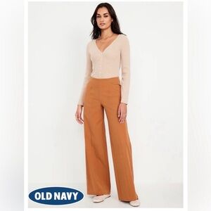 High-Waisted Pull-On Pixie Super Wide-Leg Pants